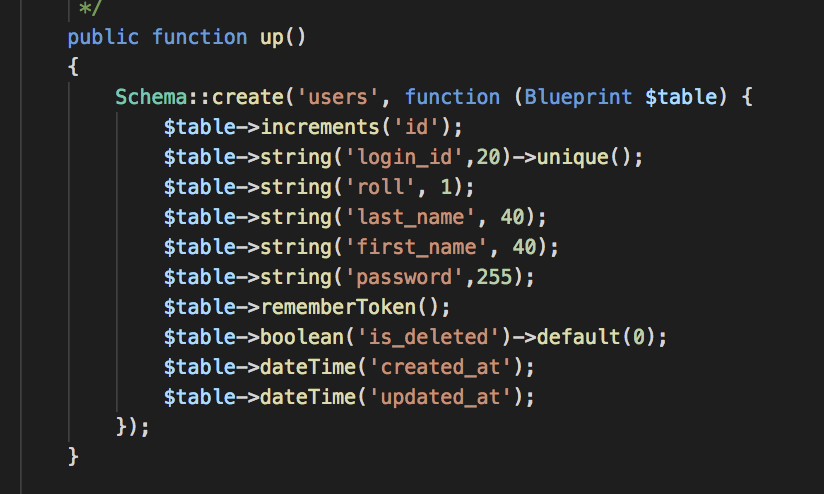 Php Laravel Usersテーブル Emailカラムの値を利用せず 認証を行いたいです Teratail