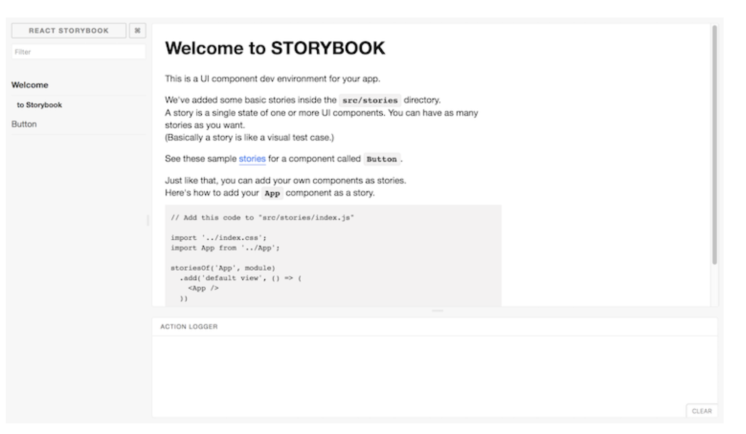 react js react storybook デモが表示されない teratail