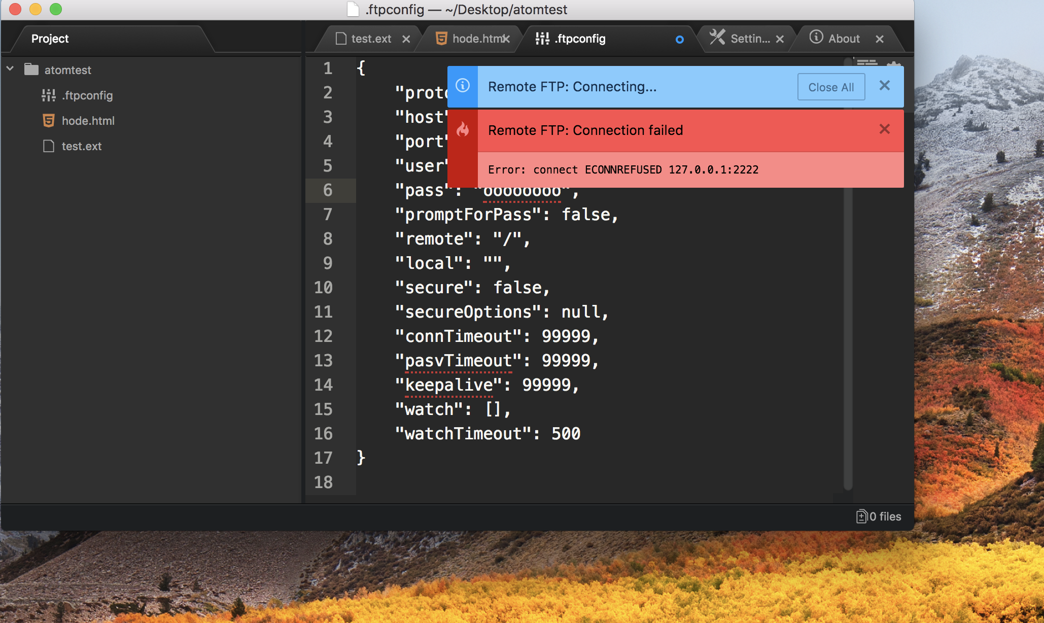 Atom テキストエディタ Atomでremote Ftpの設定の仕方を教えてください Teratail