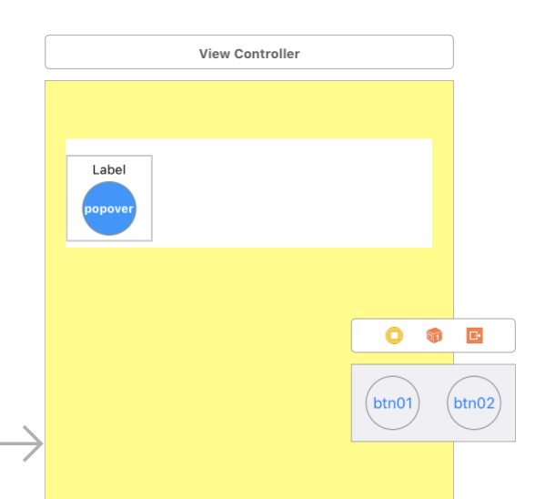 Swift - collectionViewCell上のボタンをタップした際のpopoverの表示